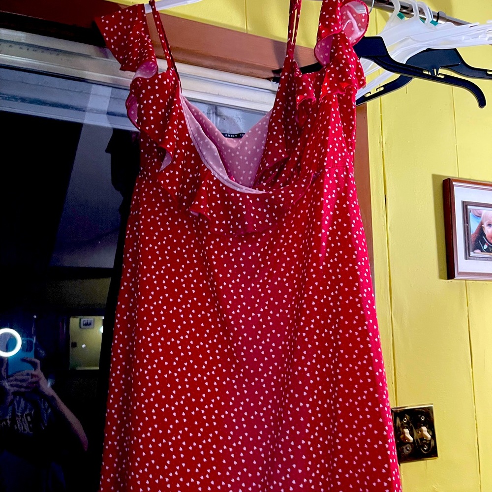 Shein Red Polka Dot Dress